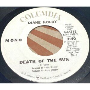 Diane Kolby Death of the Sun Mono / Stereo 45 Vinyl 70s Soul Funk Promo